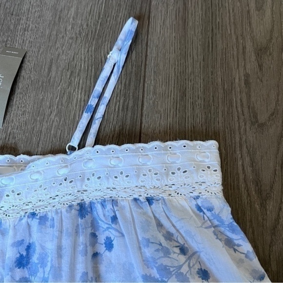 J. Crew Cotton Voile Embroidered Pajama Tank In Watercolor Size Medium - Picture 3 of 14